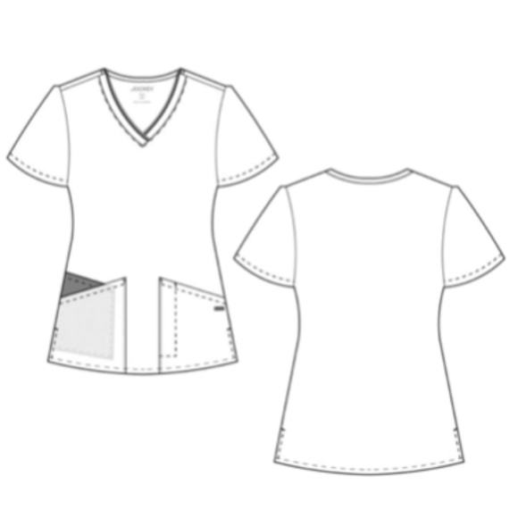 Jockey Wildcat style 2344 pewter/black animal print scrub top size XS ~ like new - Picture 3 of 8